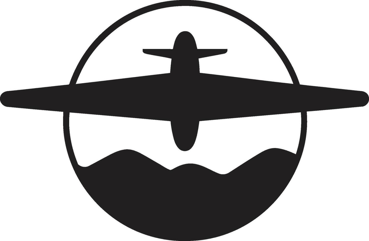 motor aereo icono dinámica aviación inspiración jetarc logo simplificado vuelo símbolo vector