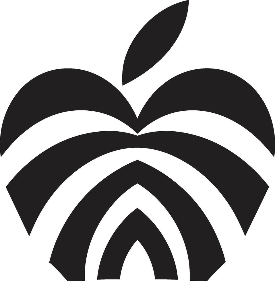 CrimsonCore Precision Apple Symbol OrchardAura Elegance in Apple Design vector