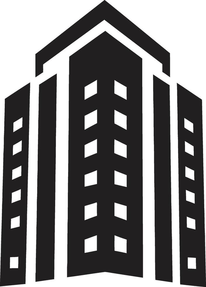 UrbanRise Sleek Building Emblem SkylineCraft Elegant Building Logo vector