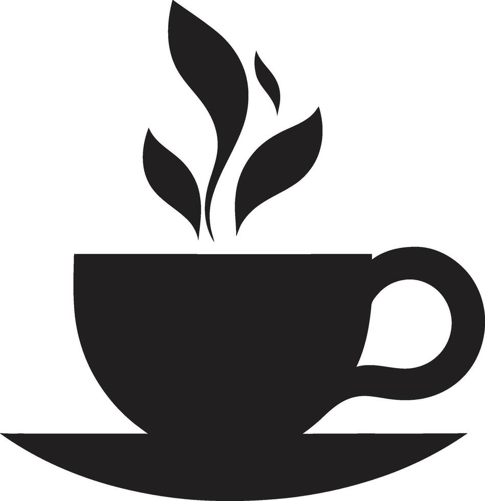 JavaGraffix Dynamic Coffee Cup Logo AromaAura Precision Vectorized Coffee Cup Icon vector