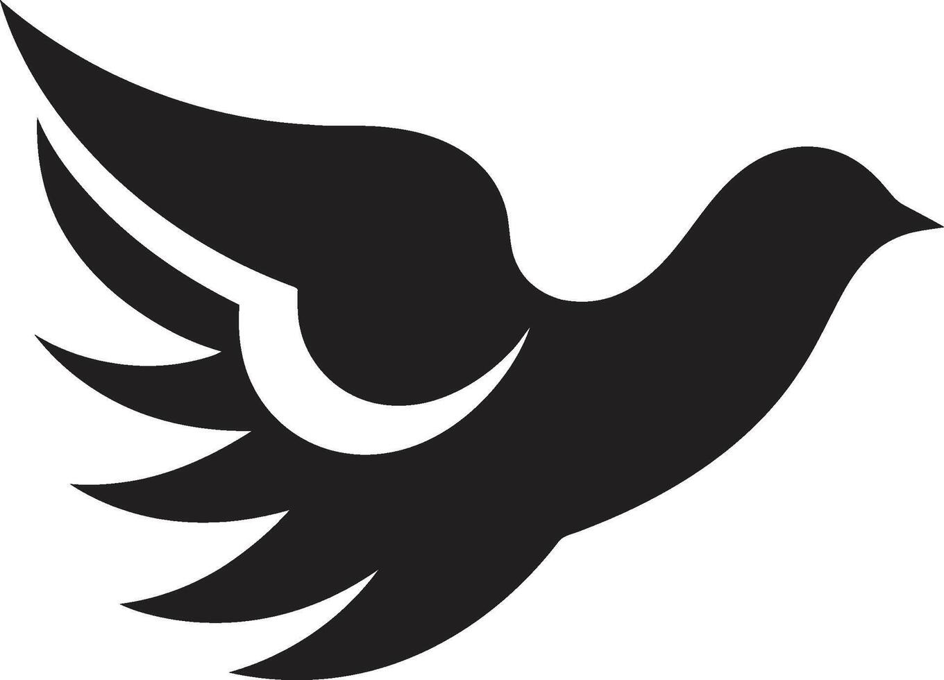 SereneWingsMark Elegant Dove Logo GracefulGlideGraffix Dynamic Dove Symbol vector