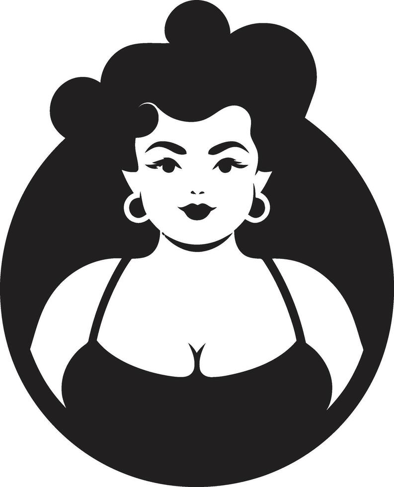 ResilientFormGraffix Dynamic Body Positive Icon RadiantSelfAura Elegant Empowerment vector