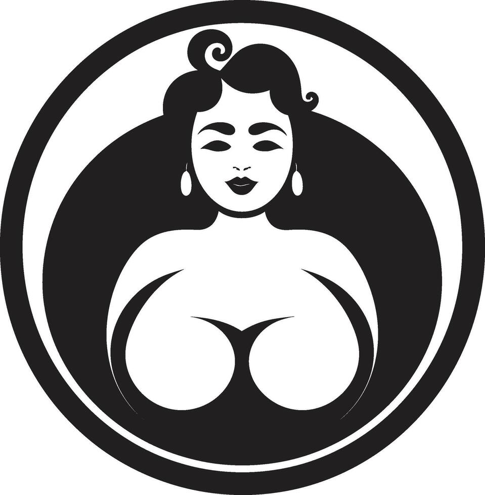 RadiantSelfAura Elegant Empowerment Icon EmpowerCurveMark Precision Body Positive vector