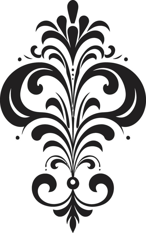 Enigmatic Blooms Decor Element Design Floral Whispers Logo Icon vector