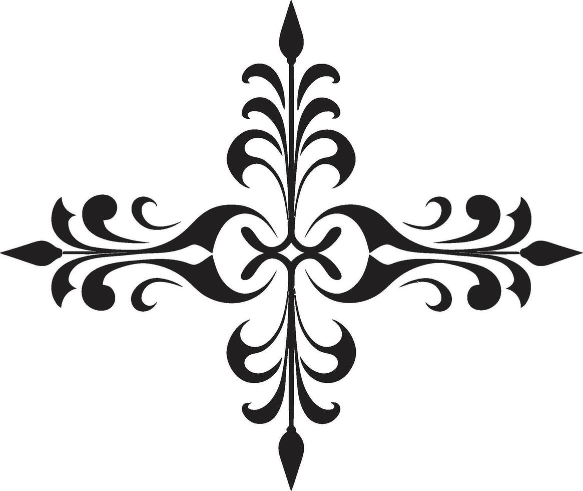 Timeless Adornments Decorative Ornamental Icon Embellished Elegance Ornamental Design Logo vector
