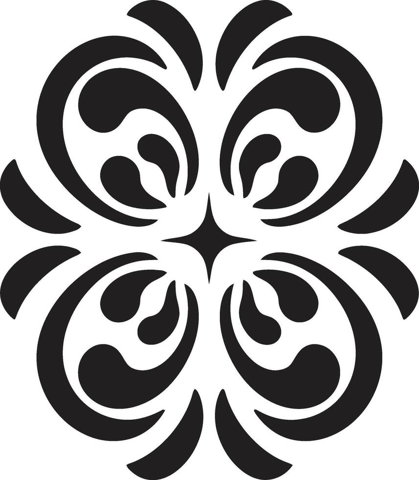 Delicate Ornamental Touch Design Logo Icon Artisanal Decorative Detail Ornamental Emblem vector