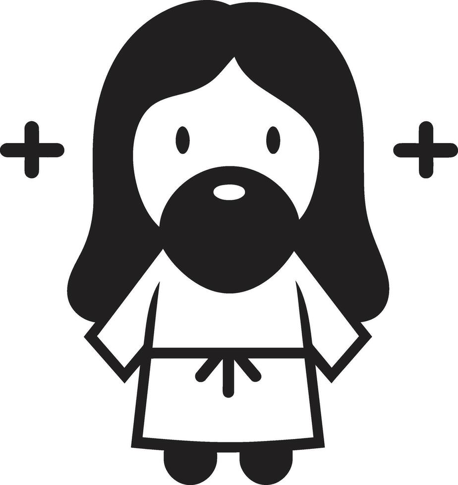 Messiahs Light Cartoon Jesus Black Saviors Love Black Jesus vector