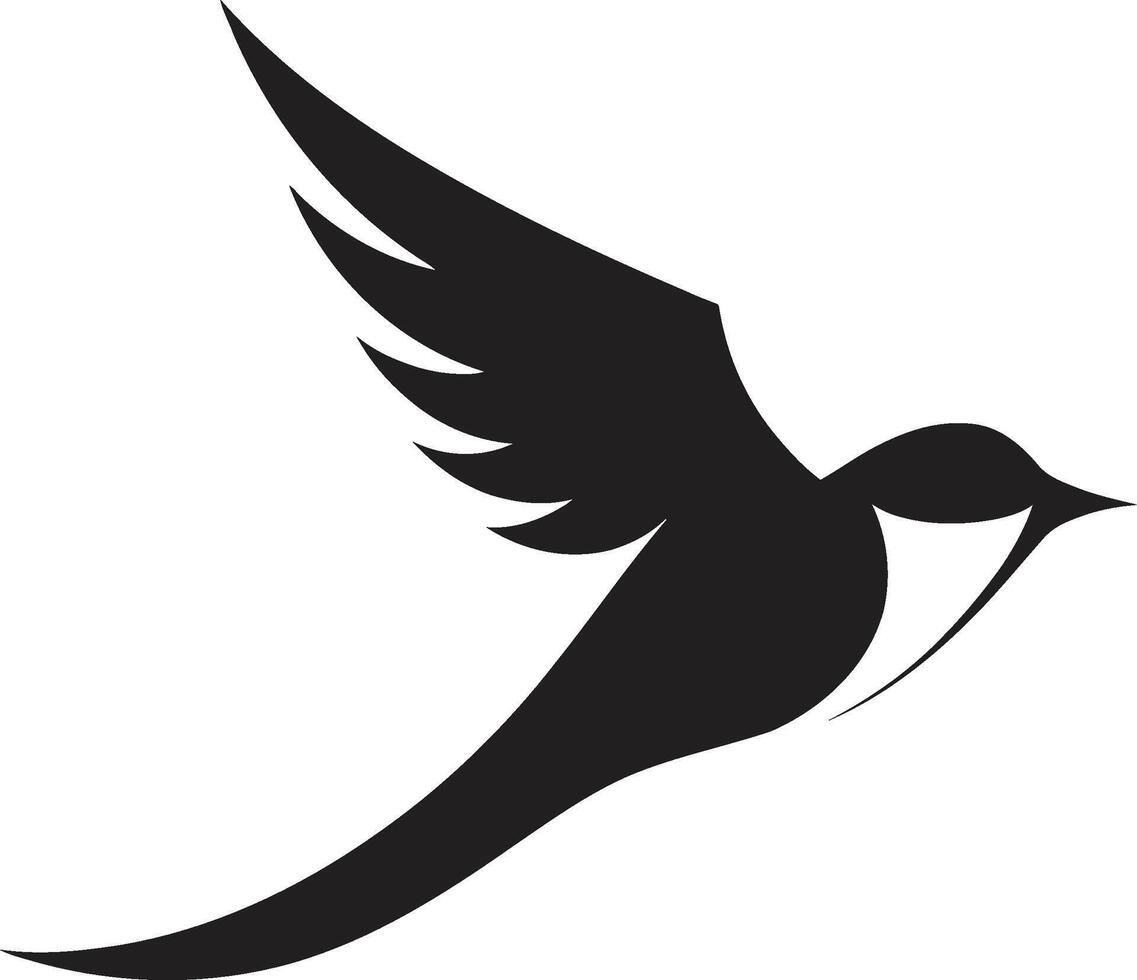 Ethereal Feathered Delight Cute Soothing Avian Symphony Black Bird vector
