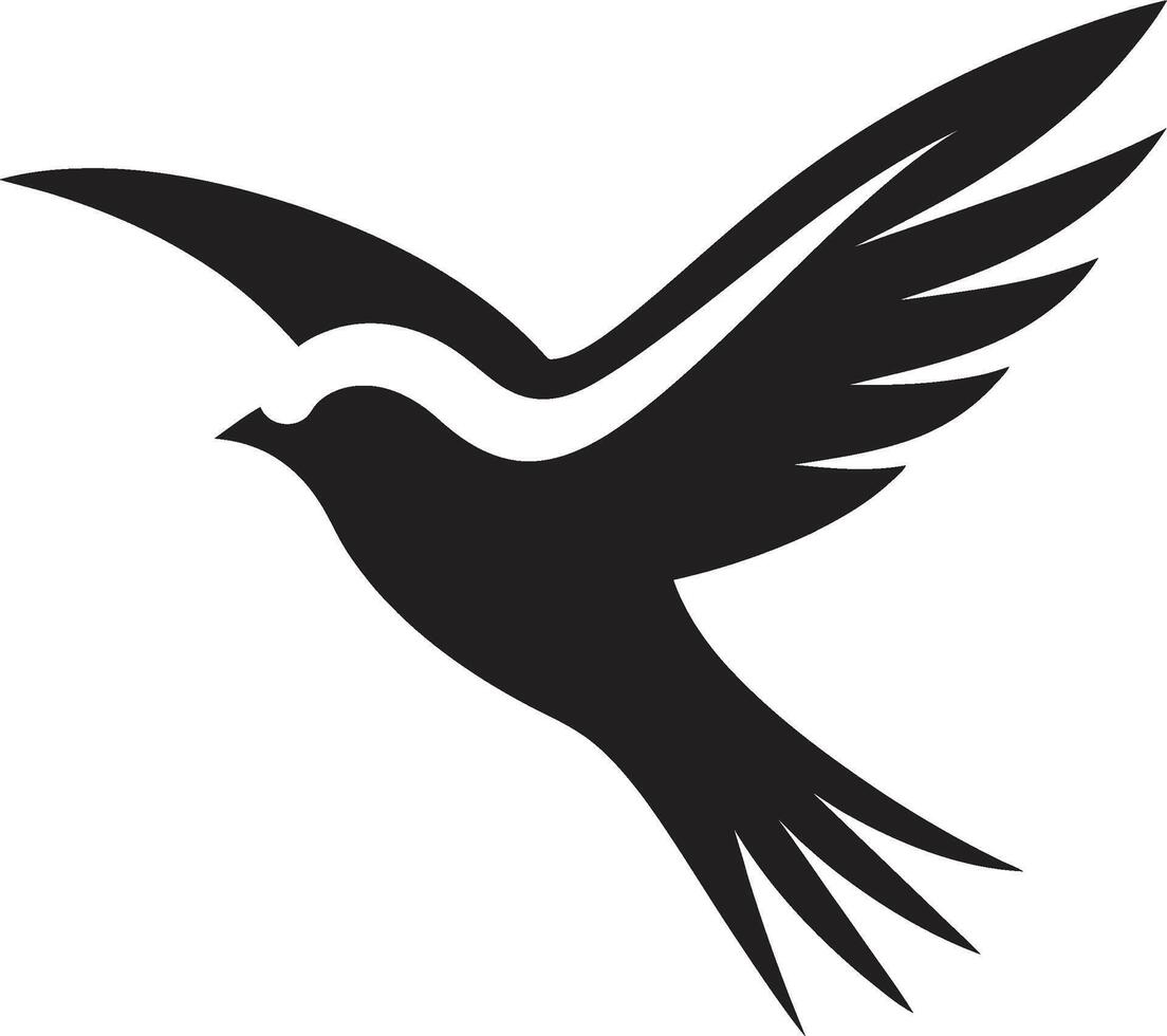cielo altísimo espíritu pájaro vuelos de lujoso linda negro vector