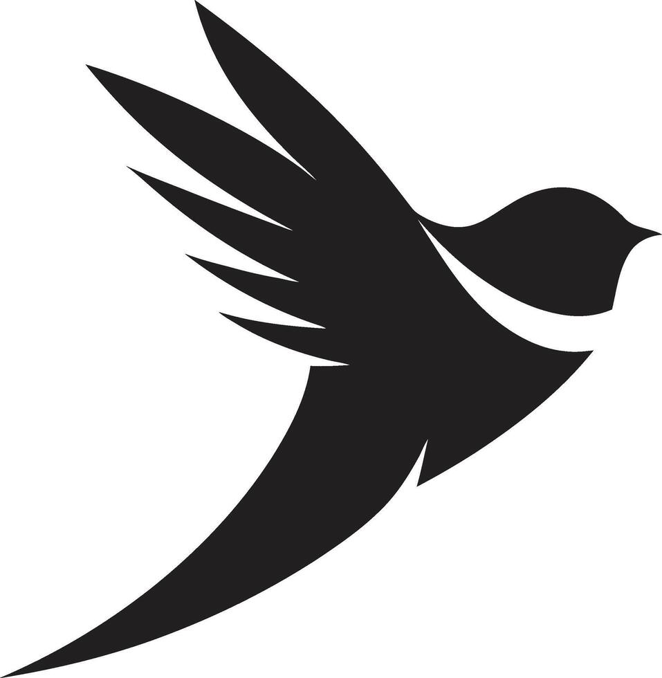 Upward Whimsy Black Bird Ethereal Flight Cute Black Bird vector