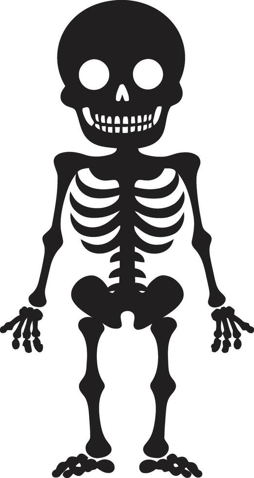 Friendly Bone Cute Black Frosty Friend Cute Snowman vector