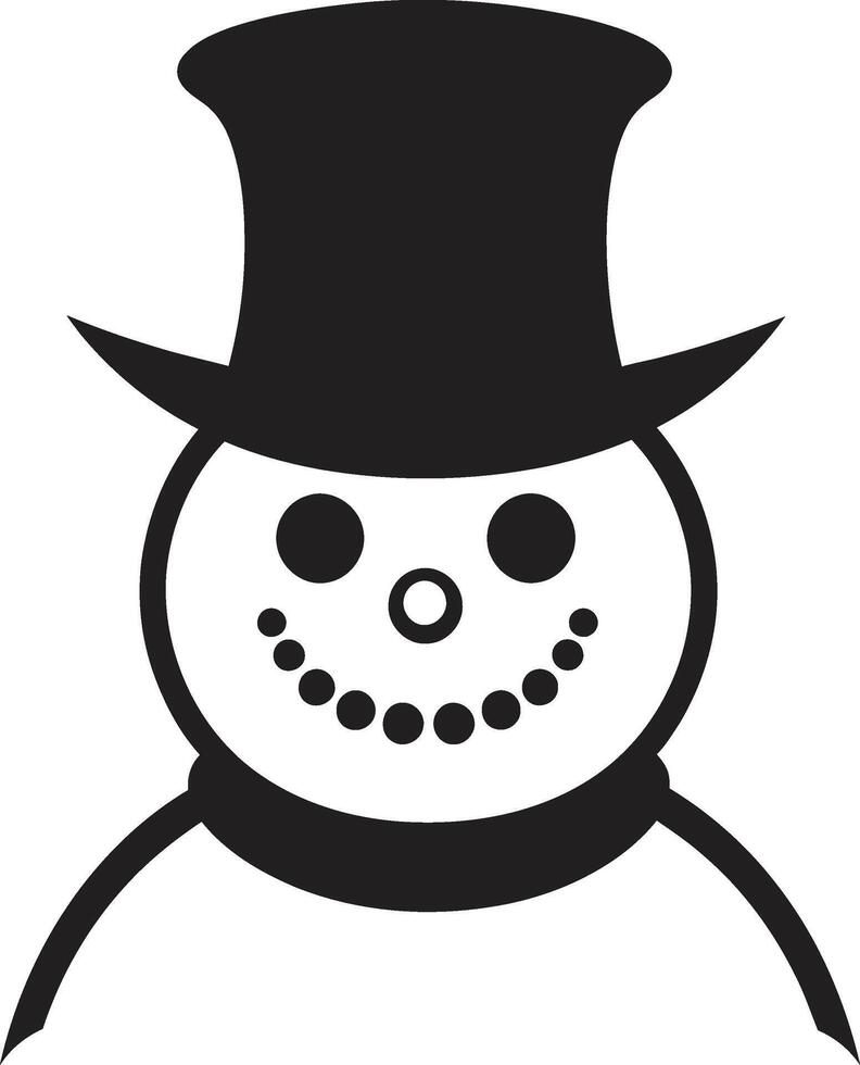 Charming Frosty Friend Black Winter Wonderland Joy Cute vector