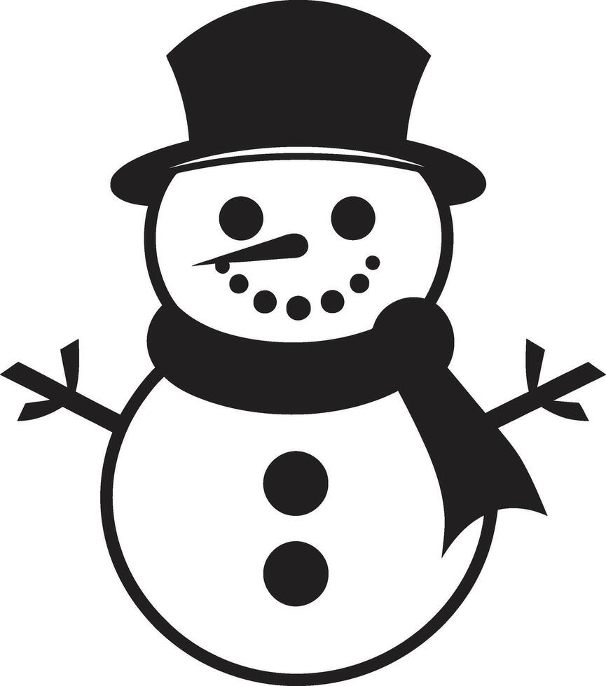 Frosty Flakes Black Snowflake Serenade Cute vector