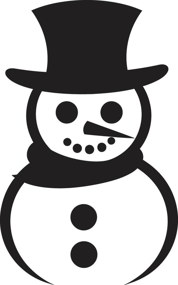 Snowy Whimsy Wonder Cute Frosty Flakes Fun Black vector