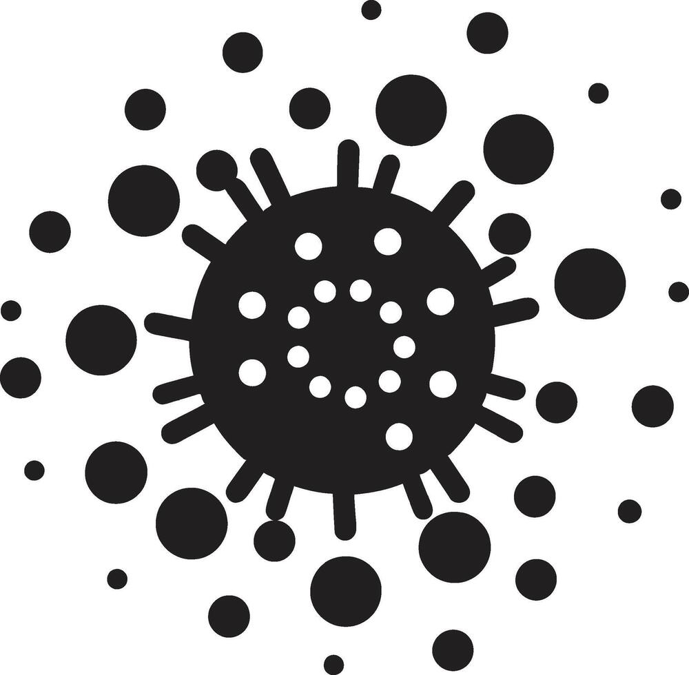 Playful Virus Wonder Black Microscopic Joy Black vector