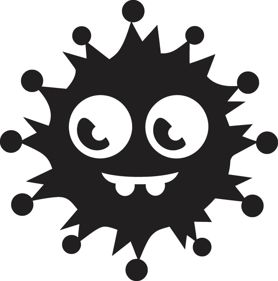 Infectiously Chirpy Black Playful Viral Charm Cute Black vector