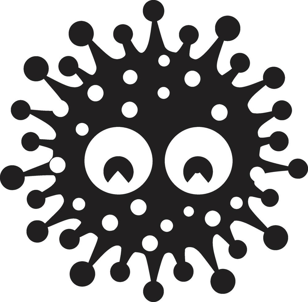 Playful Virus Wonder Black Microscopic Joy Black vector