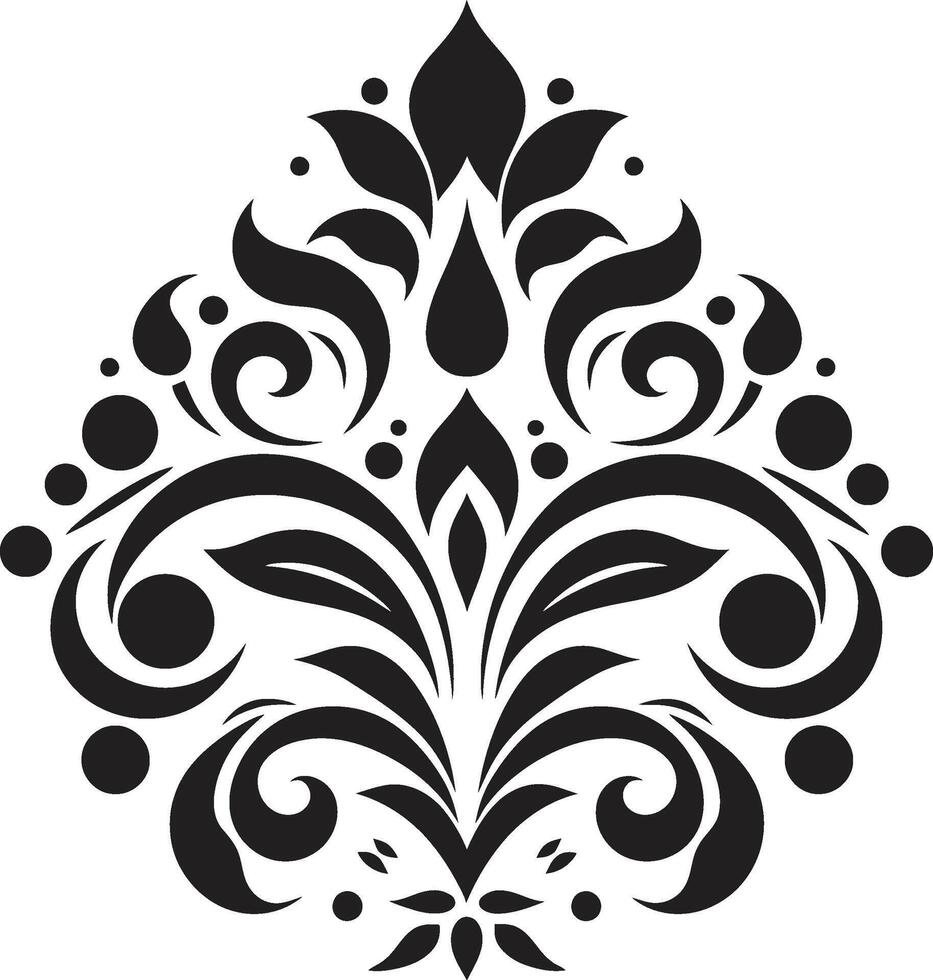 Refined Symmetry Black Classic Elegance Decorative Element vector