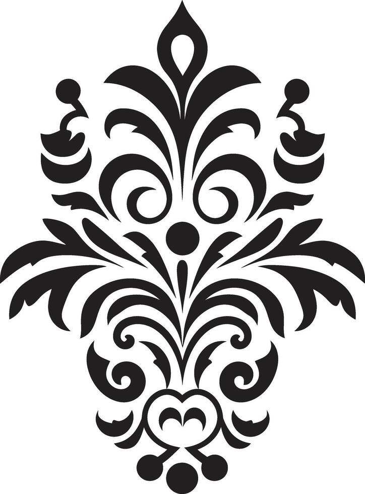 Detailed Sophistication Stylish Ornamental Touch Black vector