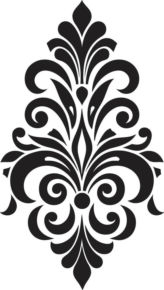 Classic Ornate Touch Graceful Adornment Black Element vector
