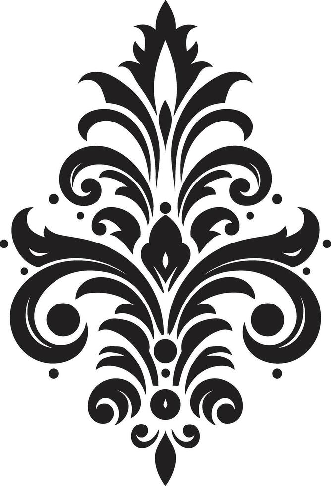 Graceful Adornment Black Element Detailed Sophistication vector