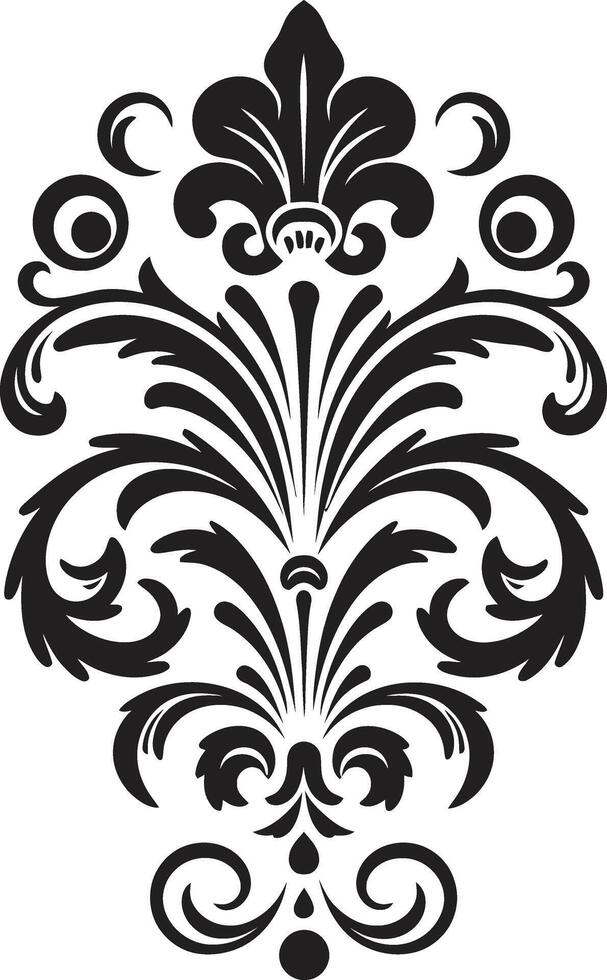 Graceful Patterns Black Detailed Sophistication Ornament vector