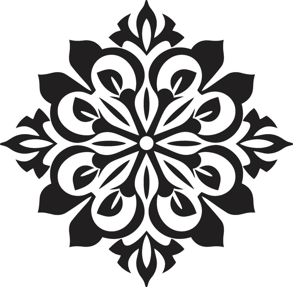 Stylish Ornamental Touch Black Chic Elegance Decorative Element vector