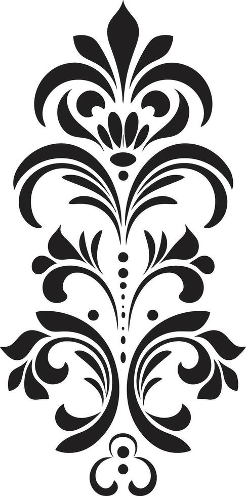 refinado elegancia emblema elegante ornamentación negro vector