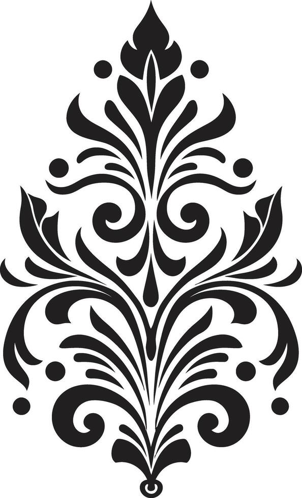 Delicate Lines Black Element Emblem Timeless Patterns Black vector