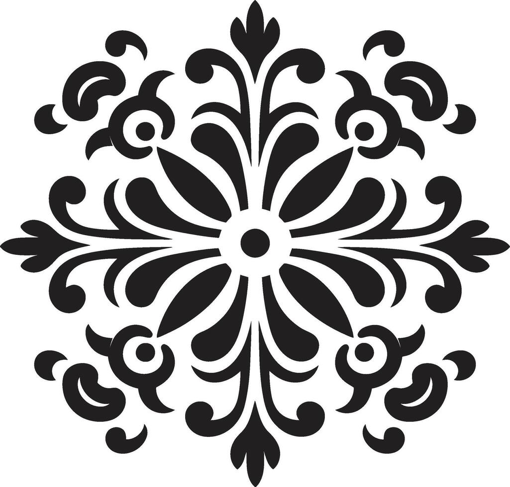 Chic Swirls Black Element Elegant Adornments Decorative vector