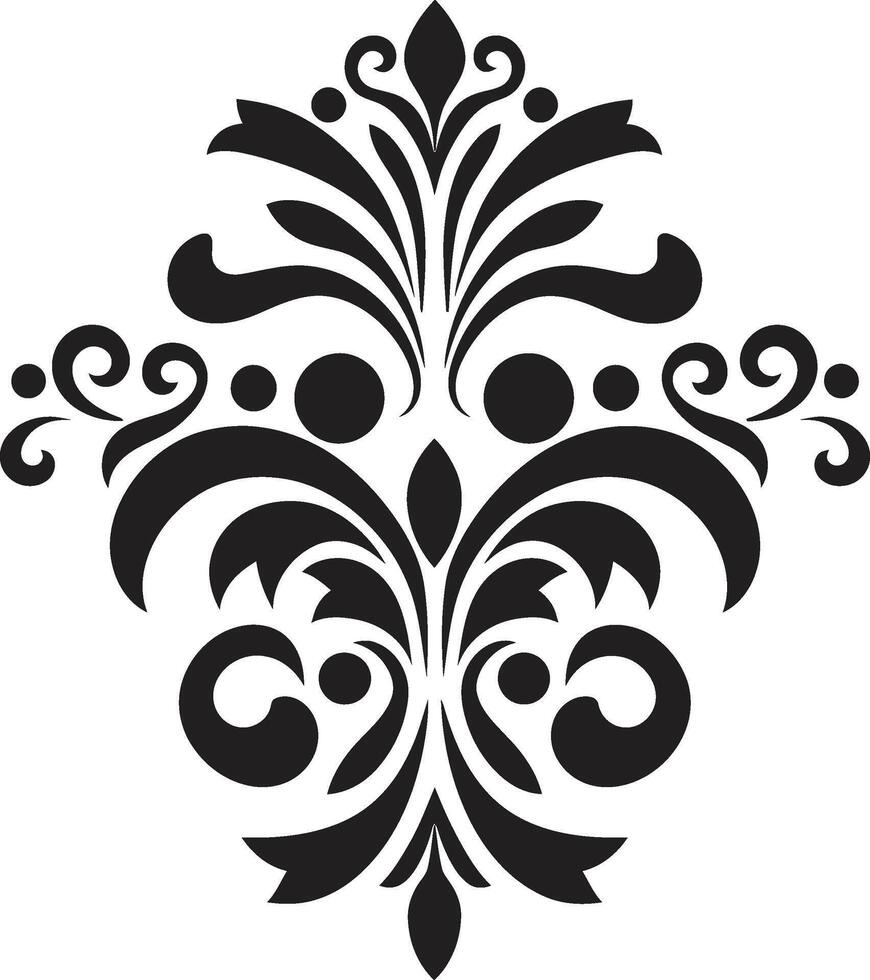 refinado remolinos negro emblema Clásico elegancia ornamento vector