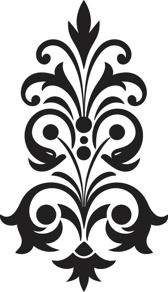 Timeless Elegance Decorative Emblem Intricate Detailing Black vector