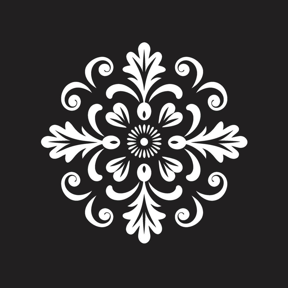 Intricate Accents Black Timeless Charm Decorative Element vector