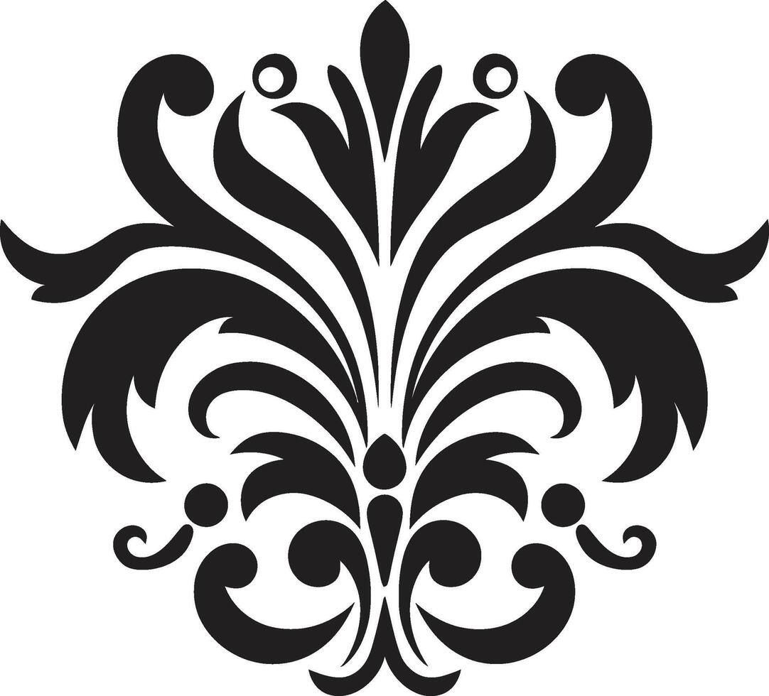 Graceful Embellishments Decorative Detailed Scrollwork Ornament Emblem vector