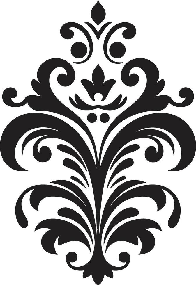 intrincado estilo negro minimalista elegancia ornamento vector