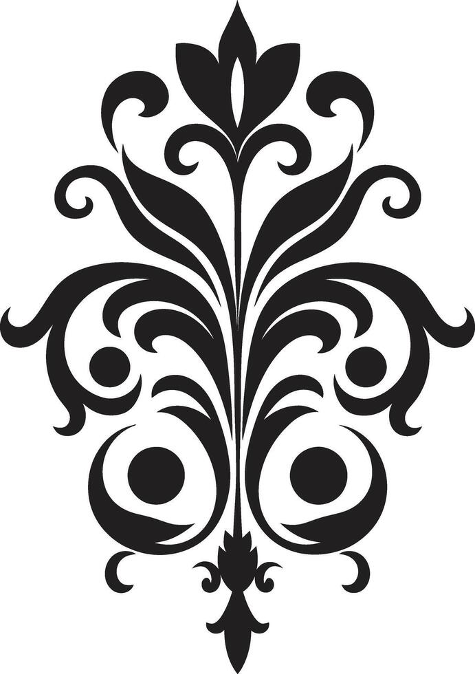 Vintage Elegance Black Graceful Detailing Decorative vector
