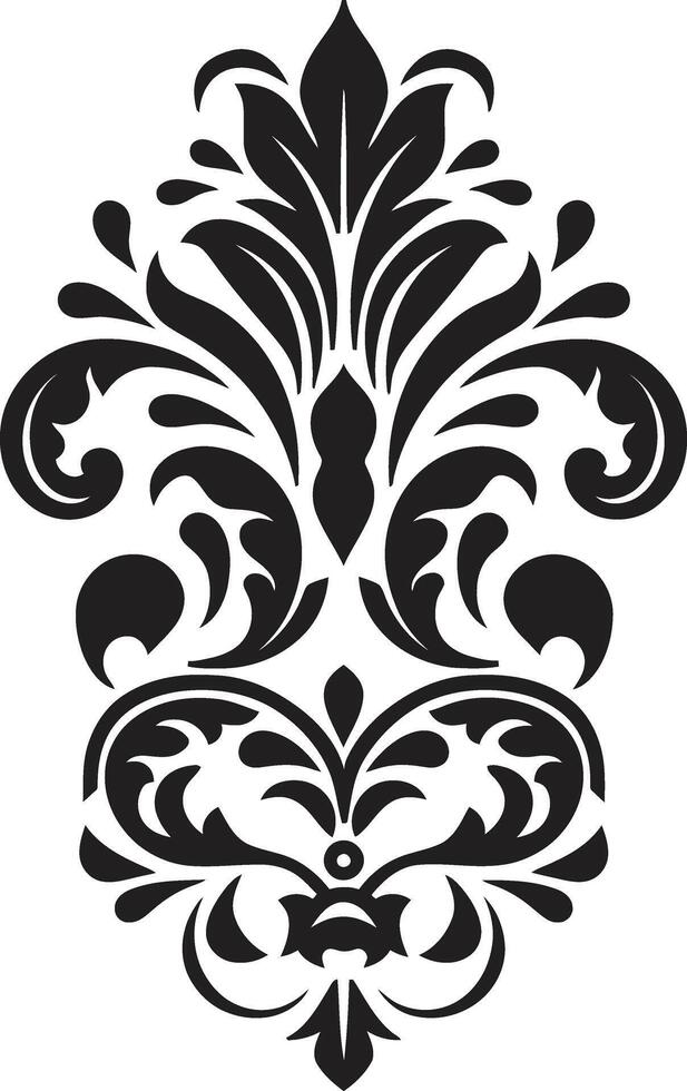 Graceful Patterns Emblem Sophisticated Twist Black vector