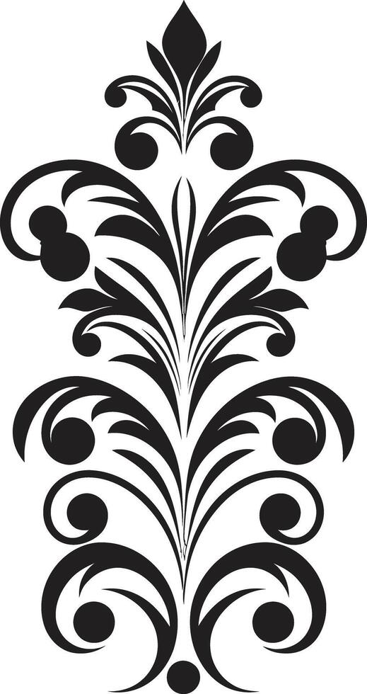 elegante grabados decorativo emblema sutil grandeza negro vector