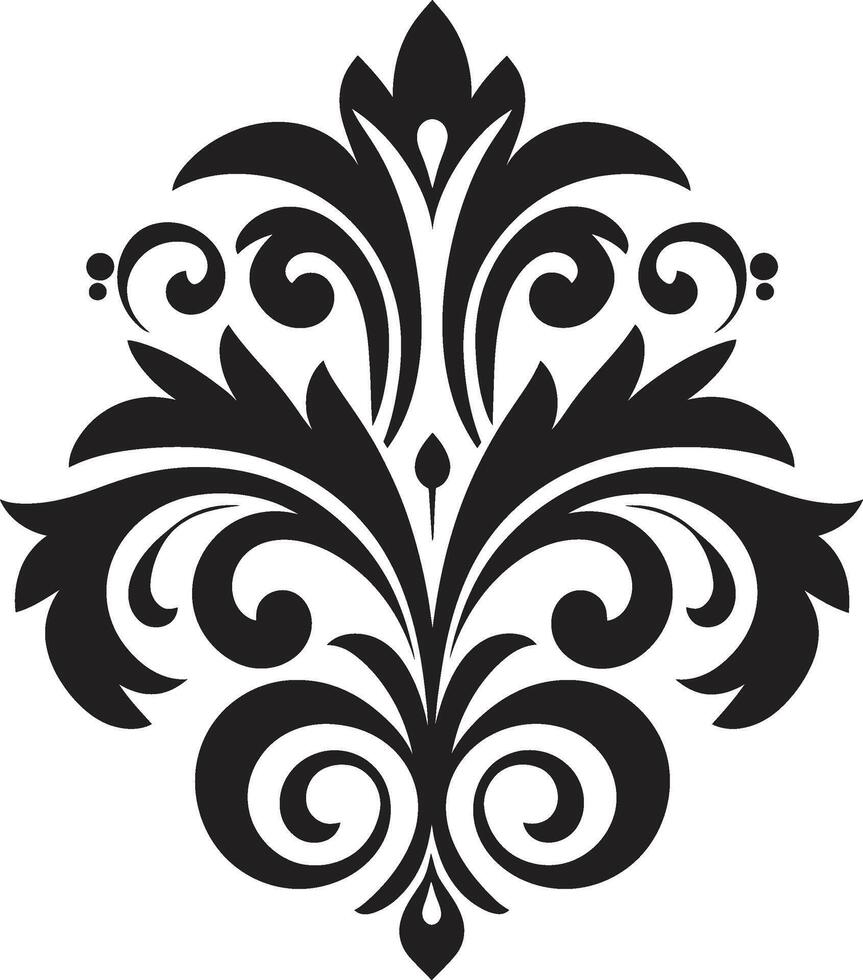 Minimalistic Elegance Ornament Refined Ornamental Touch Black vector