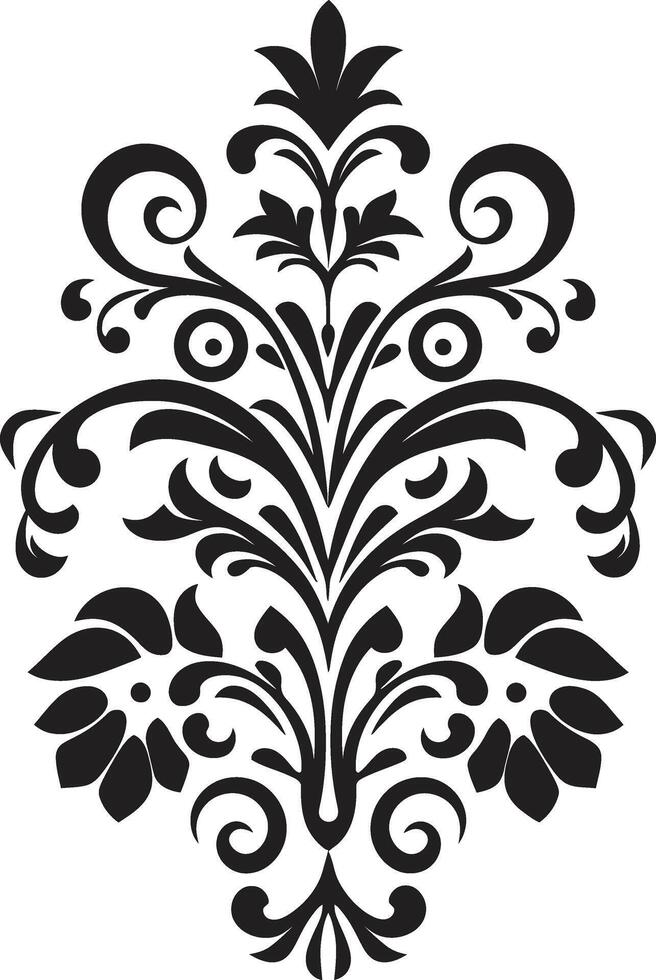 Exquisite Detailing Black Ornament Sophisticated Charm vector