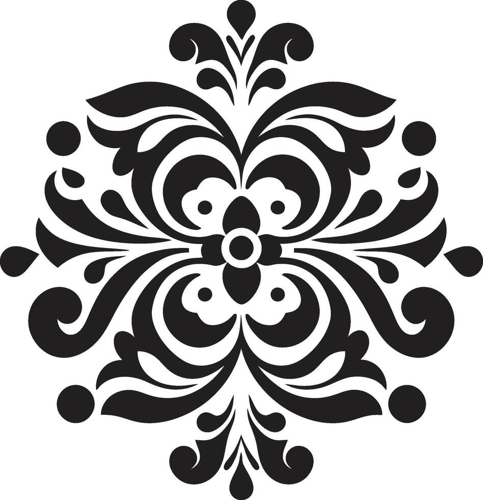 Elegant Detailing Black Ornate Simplicity Decorative vector