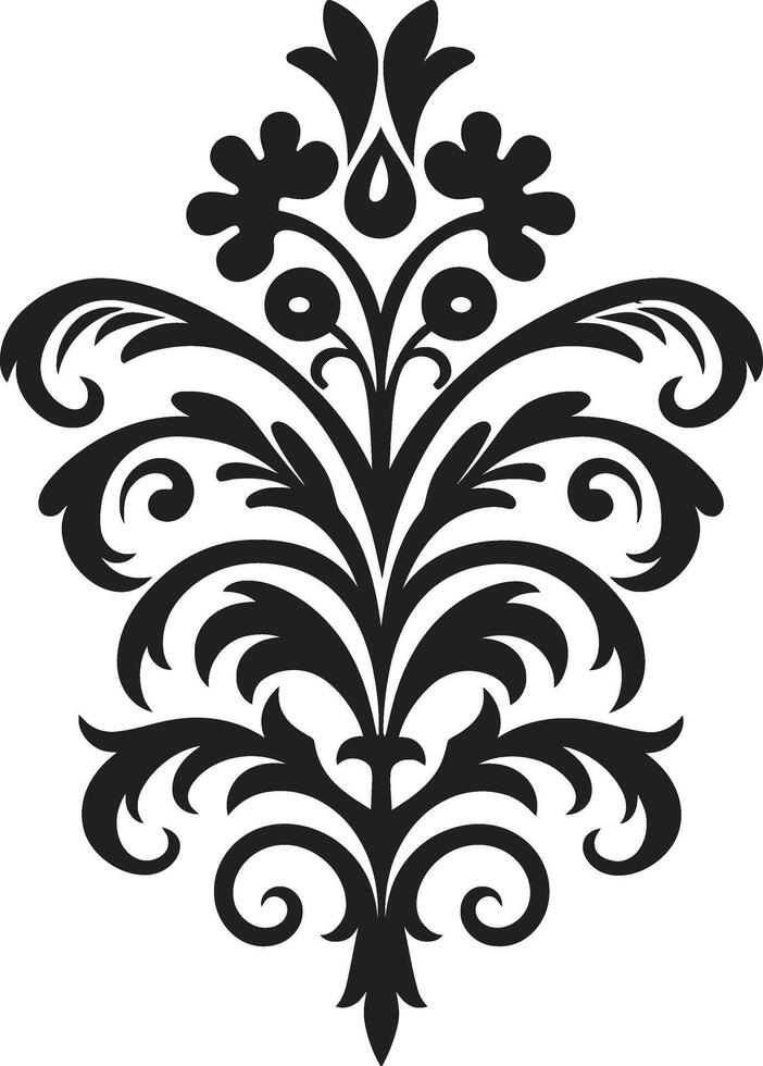 Intricate Beauty Black Timeless Elegance Ornament vector