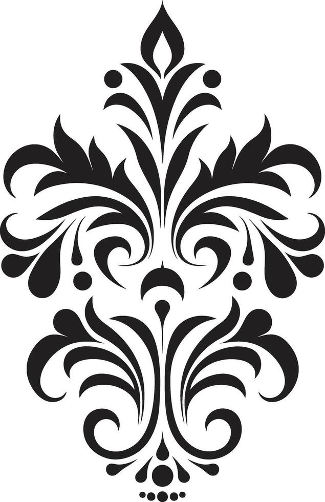 Subtle Elegance Black Element Graceful Decor Ornamental Black vector