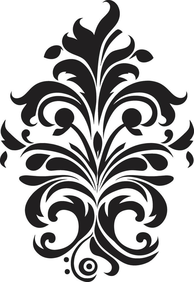 Stylish Ornamental Touch Chic Elegance Black Decorative Element vector