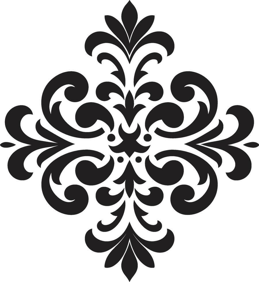 Elegant Detailing Black Ornament Ornate Simplicity Decorative vector