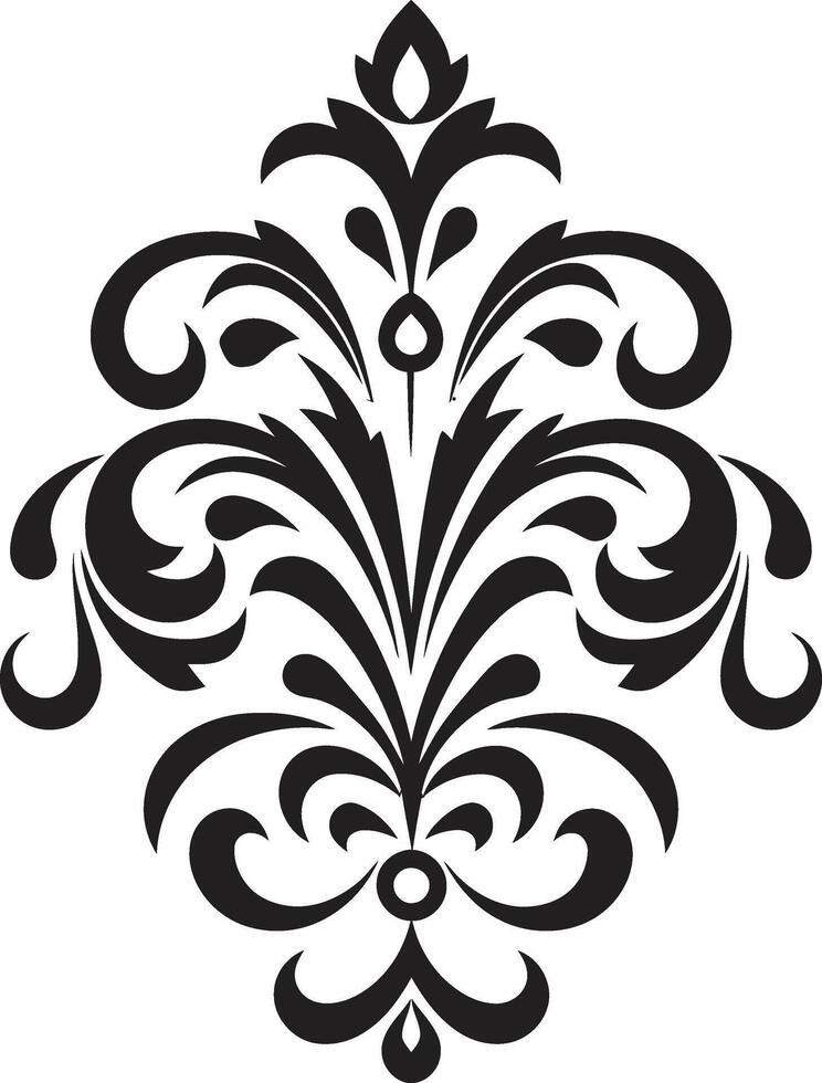 elegante elegancia decorativo elemento intrincado simetría negro vector