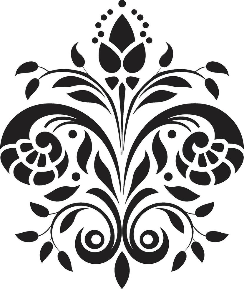 Vintage Elegance Black Element Graceful Detailing Decorative vector