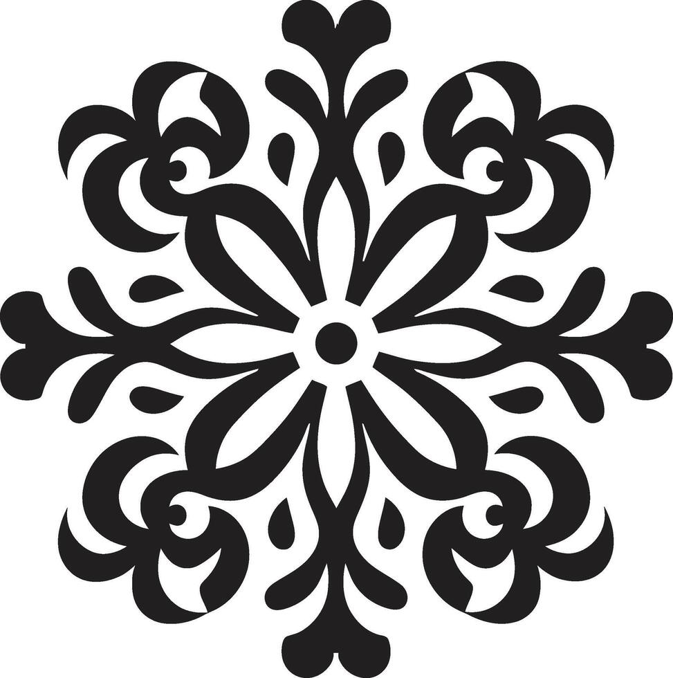 agraciado decoración ornamento negro detallado sofisticación vector