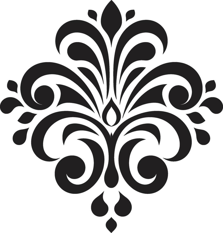 Timeless Adornment Black Ornament Subtle Elegance Decorative vector