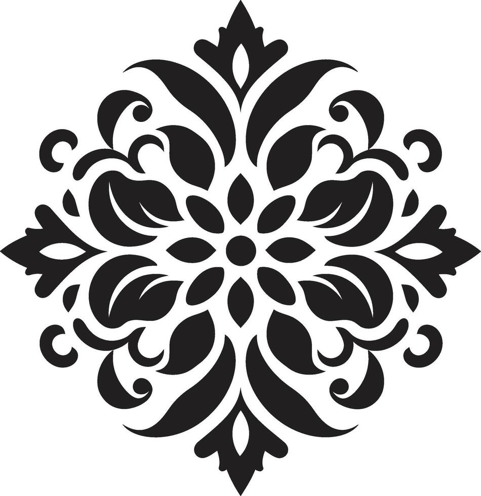 Artistic Flourish Black Decorative Timeless Charm Decorative vector